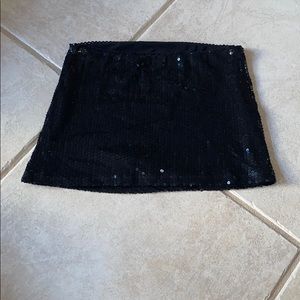 Mini Sequin Black Skirt